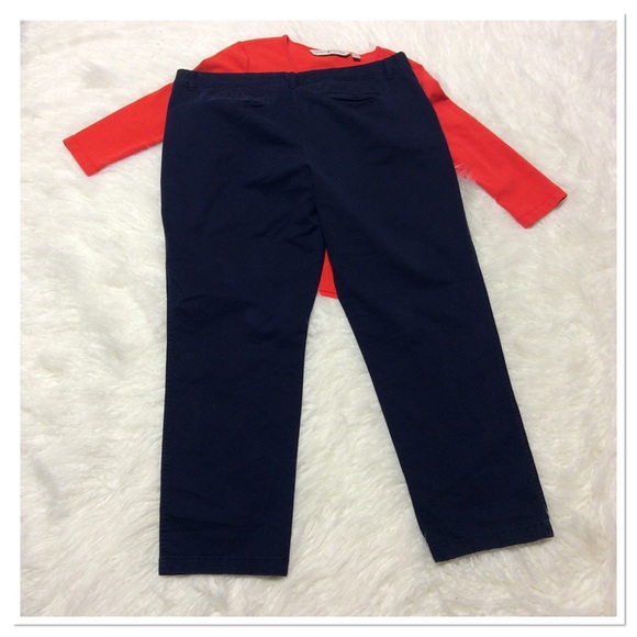 CROWN & IVY NAVY CROPPED PANTS - Picture 3 of 6